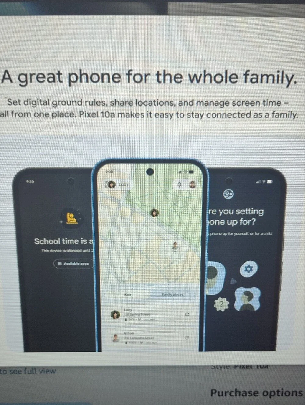 Google Pixel 10a Phone in OBSIDIAN